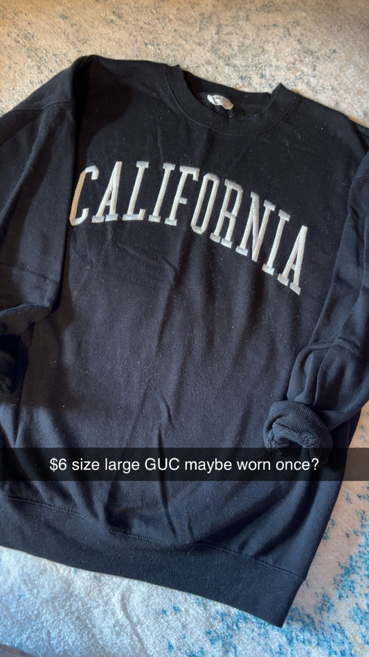 California Black Crewneck GUC