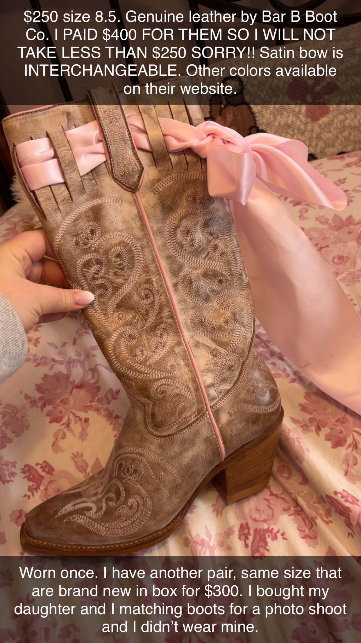 Bar B Boot Co Leather Boots 8.5